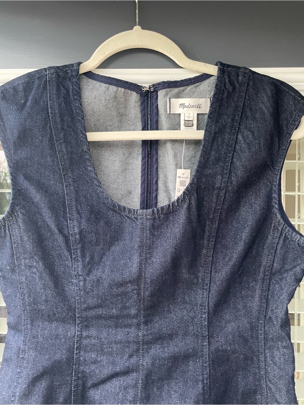 Madewell Dark Indigo Sleeveless Denim Top